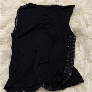 Black rocker tank top